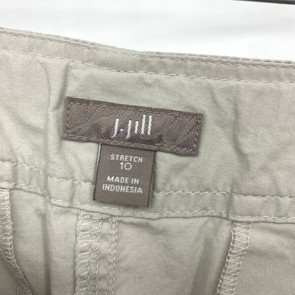 J. Jill Khaki Skirt Womens Size 10 Beige Drawstring Waist Stretch Cotton - Picture 5 of 6
